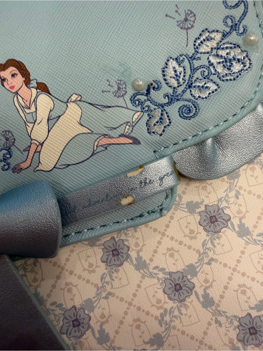 Danielle Nicole Disney Beauty And The Beast Anniversary Satchel Purse Belle - Picture 2 of 6